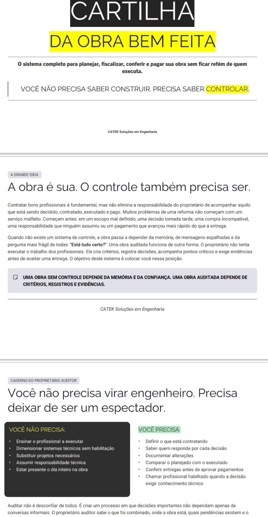Abertura — Você não precisa saber construir. Precisa saber controlar.